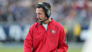 Kyle Shanahan vill mer än gärna skaka av sig 28-3-spöket från den Super Bowl där hans tidigare klubb Atlanta Falcons tappade alla tiders största ledning mot New England Patriots. Kyle Shanahan.