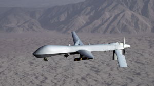 Amerikansk MQ-1 Predator-drönare över Afghanistan. Bilden tagen 2008. Amerikansk MQ-1 Predator-drönare över Afghanistan. Bilden tagen 2008.