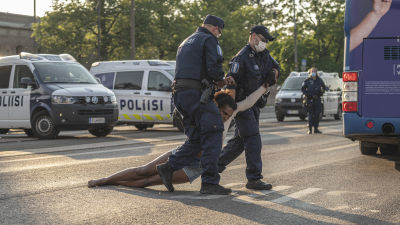 Elokapinan mielenosoitus Mannerheimintiellä 20. kesäkuuta 2021.