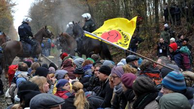 Protester mot kärnavfall i Tyskland
