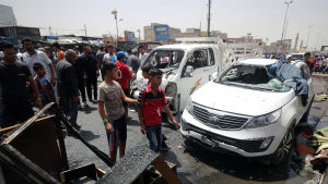 Bagdad har skakats av flera bombdåd under de senaste veckorna. Bilbomb detonerade på en marknad i Bagdad den 11 maj 2015.