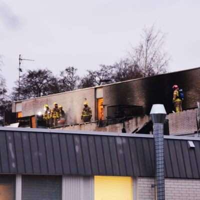 Brand på Hälsovårdscentralen i Hangö.