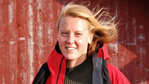Den rutinerade mittbacken Anna Westerlund spelar för Åland United i klubbsammanhang. Anna Westerlund i Mariehamn.