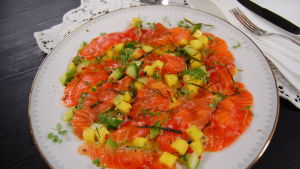 Portion med tataki.