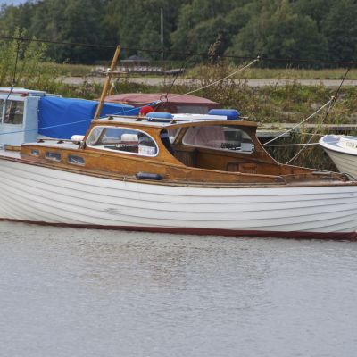 En träbåt från början av 1960-talet