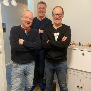 Porträttbild på Sixten Lundberg, Per-Erik Krook och Uffe Enberg. 