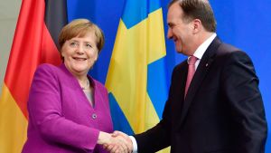 Angela Merkel träffade i dag Sveriges statsminister Stefan Löfven i Berlin Angela Merkel träffade Sveriges statsminister Stefan Löfven i Berlin 16.3.2018.
