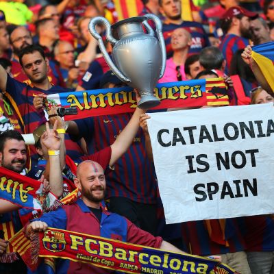 FC Barcelonan faneja Mestarien liiga -finaalissa