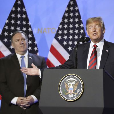 President Trump höll tal under andra dagen av toppmötet. 