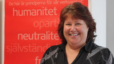 annalena sjöblom är verksamhetsledare för röda korsets åbolands distrikt