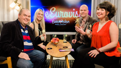 De Eurovisa Johan, Clarissa, Niklas och Eva.