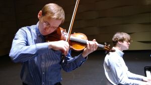 The winner of the 2010 Sibelius Violin Competition Nikita Boriso-Glebsky with pianist Georgy Tchaidze in Hämeenlinna, the birth city of Sibelius Winner of the 2010 Sibelius Violin Competition Nikita Boriso-Glebsky with pianist Georgy Tchaidze