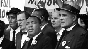 Vuonna 1963 Martin Luther King tukijoineen järjesti protestimarssin Washingtoniin vapauden ja työpaikkojen puolesta.