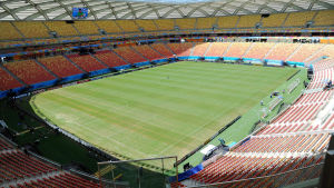 I Arena Amazonia ordnades bara elva evenemang under en femmånadersperiod efter VM 2014. en bild från en nybyggd, tom arena i brasilianska manaus.
