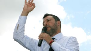 Legas partiledare Matteo Salvini ledde sitt parti Lega till en brakseger som verkar vända om på styrkeförhållandena i regeringen. Legas ledare Matteo Salvini.