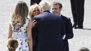 Frankrikes och USA:s presidentpar träffades i medlet av juli 2017. Frankrikes och USA:s presidentpar träffades i juli 2017