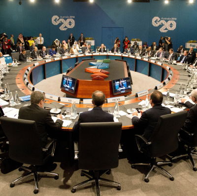 G20-toppmöte i Brisbane, Australien.