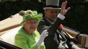 Drottning Elizabeth II och Prins Philip i juni 2017. Drottning Elizabeth II och Prins Philip