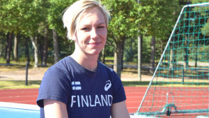 Linda Sandblom är avslappnad och klar för VM i London. Porträttbild på Linda Sandblom.