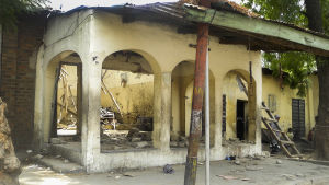 Moské som utsattes för en självmordsattack i Maiduguri i nordöstra Nigeria Moské i Maiduguri i Nigeria som utsattes för en självmordsattack