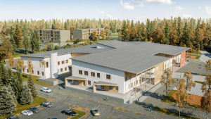 Så här ska skolcentret se ut. Sjundeås planerade skolcentrum
