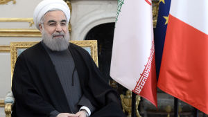 Irans president Hassan Rouhani på besök i Paris den 28 januari 2016.