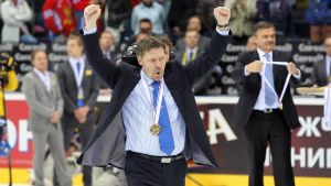 Guldcoachen Jukka Jalonen. Jukka Jalonen lotsade Finland till VM-guld 2011.