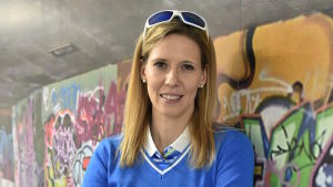 Mikaela Ingberg jobbar som verksamhetsledare för Vasaregionens idrottsakademi. Mikaela Ingberg, 2016.