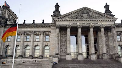 Det tyska parlamentshuset i Berlin