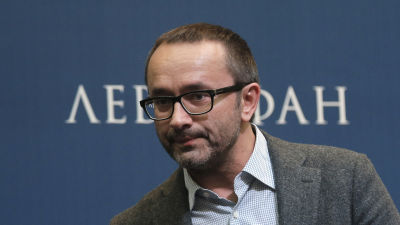 Regissören Andrej Zvjagintsev på en presskonferens i Moskva om sin film Leviatan.