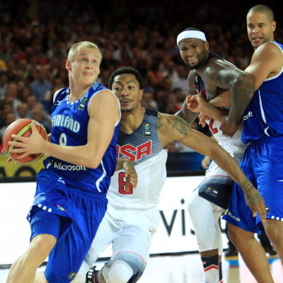 Finland - USA i basket-VM 2014.