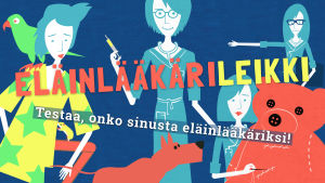 Värikäs graafinen kuva eri eläinlääkärityypeistä