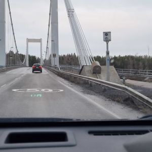 Hastighetskamera på Rävsundsbron i Pargas.