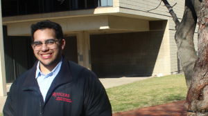 Janio Perez. Janio Perez på campuset på Rutgers University i Newark, New Jersey,