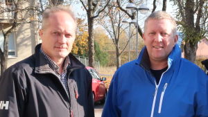Pekka Purunen och Markus Salminen vid NTM-centralen. Pekka Purunen och Markku Salminen.