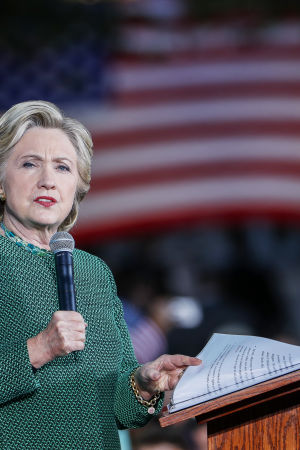 Hillary Clinton för kampanj i North Carolina den 23 oktober 2016