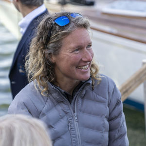 Purjehtija Kirsten Neuschäfer Helsingissä 24.5.2023.