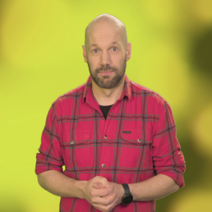 Aleksis Salusjärvi ruutupaidassa