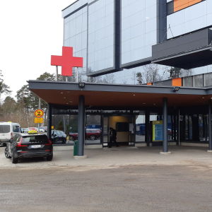 Covid-19 patienter ska vårdas på Vasa centralsjukhus. Aktumottagningen vid Vasa centralsjukhus.