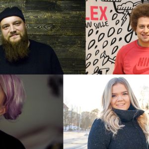 Kasmir, Viki, Mariieveronica ja Ida kuvakoosteessa.
