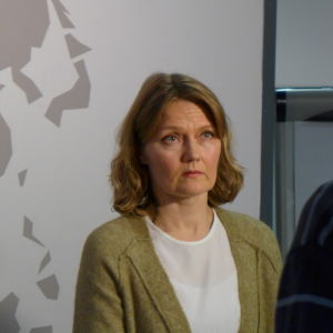 Hanna Helinko direktör på Migri Direktören Hanna Helinko på Migrationsverkets enhet för juridisk service och landinformation.