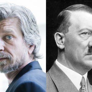 Kirjailija Karl Ove Knausgård ja natsijohtaja Adolf Hitler