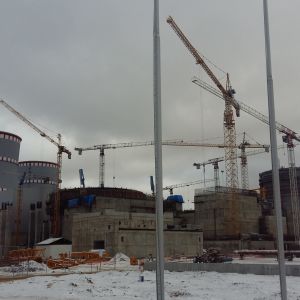 Så här såg kärnkraftsbygget i ryska Sosnovyj bor ut i december 2016. Så här såg kärnkraftsbygget i ryska Sosnovyj bor ut i december 2016.