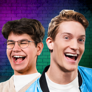 Skrattattacks programledare Peik Hernberg och Thobias Thorwid.