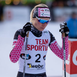 Anne Kyllönen på startstrecket. Anne Kyllönen på startstrecket.