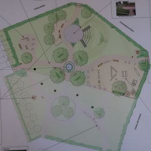 Så här ser en planeringskarta ut över den blivande parken. Men mycket kan ännu ändras och allt blir inte klar med en gång Karta över blivande park