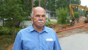 Bernhard Lundström leder Nytorps Vatten Bernhard Lundström ocj Guy Källberg, här vid grävarbeten på Rusthållsåsen, är optimistiska.