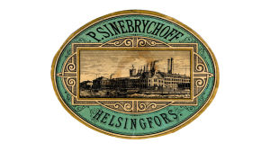Etikett från 1880-talet. Etikett för ölflaska från 1880-talet