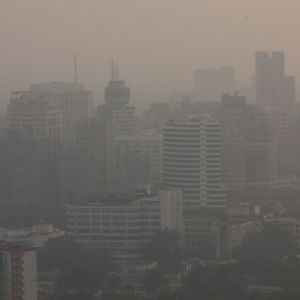 Smog över New Delhi i Indien