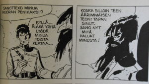 Rasputin elementissään. Corto Maltese Samarkandissa, 1970. Corto Maltese -sarjakuvien hahmo Rasputin.
